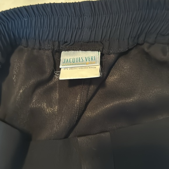 Black pull on skirt with satin trim - Picture 4 of 4